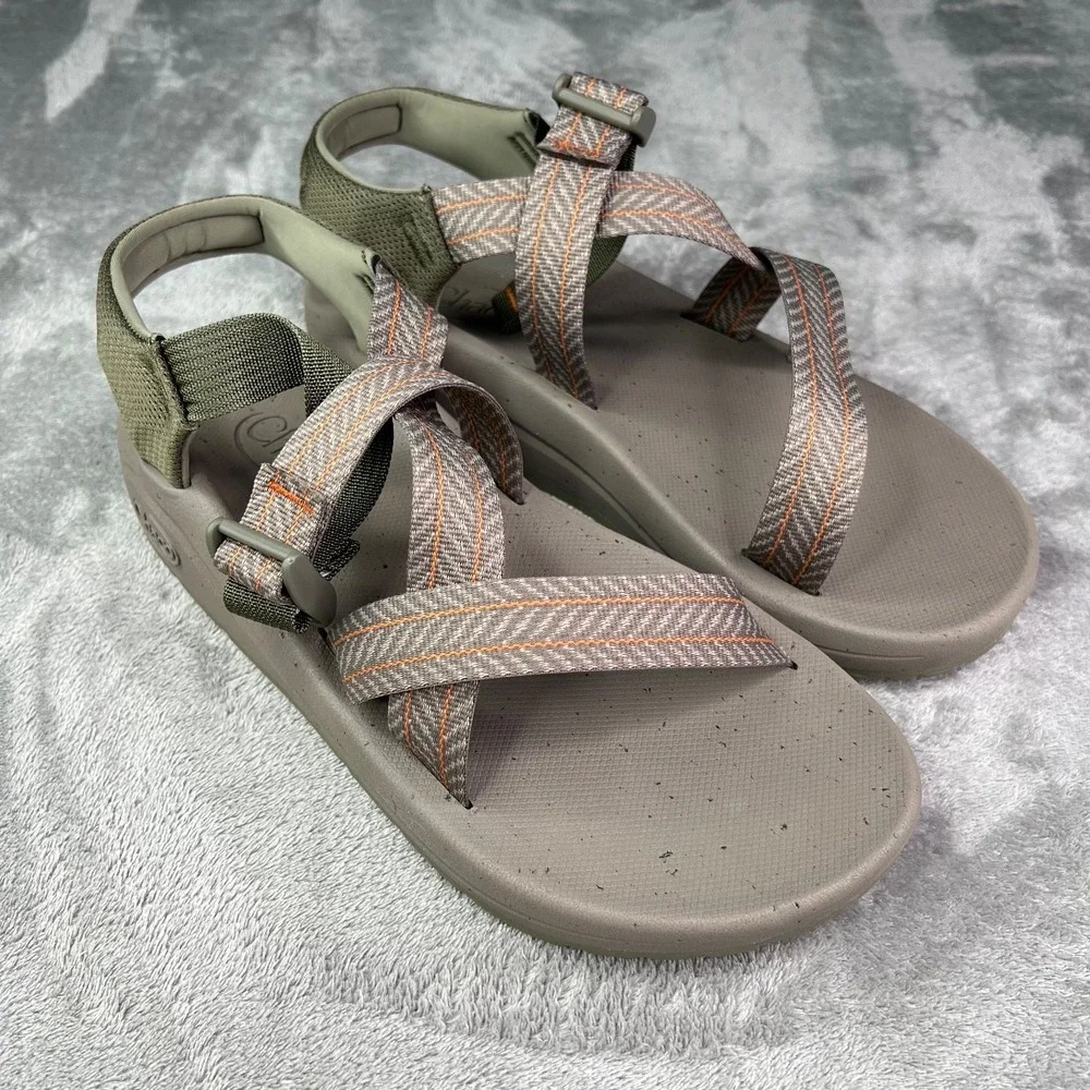 Chaco Cushz Sandals Men's 12 Frond Truffle Extra Cushioned Casual‎ Adjustable